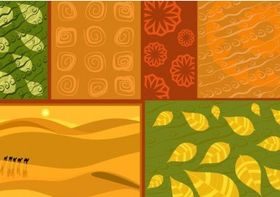 African Ornaments Backgrounds vector design