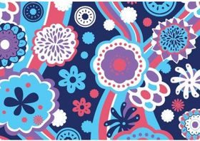Blue Floral Pattern Free vector