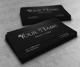 Dark lawyer business card vector