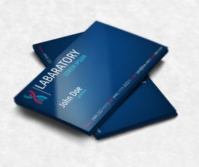 business card template for laboratory shiny vector