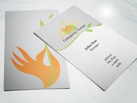 Eco friendly business card shiny vector