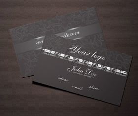 Dark jewelry business card vectors