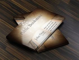 Bookstore business card vector