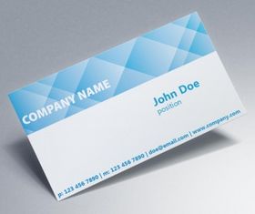 Blue corporate business card vector