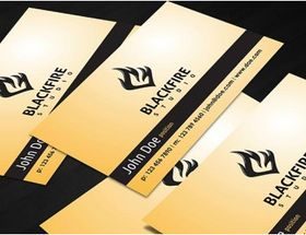 Blackfire business card set vector