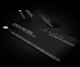 Black avon business card vector