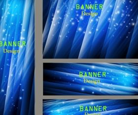 Blue abstract banner vectors