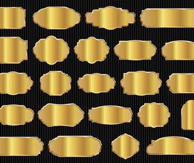 Golden Labels Templates Illustration vector