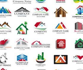Real Estate Logo Set 15 vector