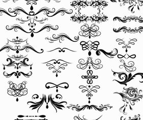 Calligraphic Dividers 2 vector