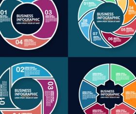 Circle infographic set creative vector