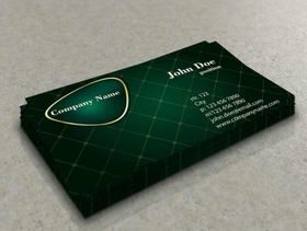 Stylish green business card vector graphics