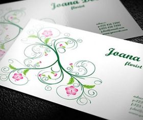 Clean and elegant floral business card creative vector