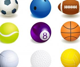 Sport ball collection Free set vector