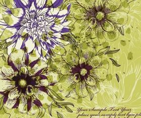 Classic handpainted pattern background 05 vector