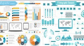 Computers Infographics 2 vector material