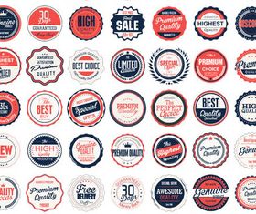 Retro Sale Labels Set design vector