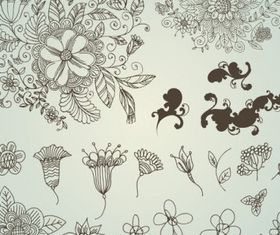 drawing flower pattern vector