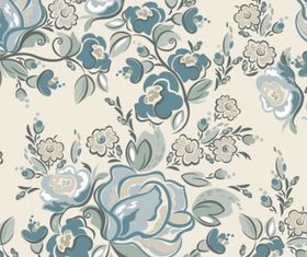 Handpainted flowers background 4 set vector