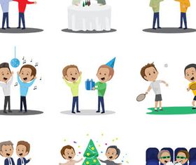 Flat People Set vector
