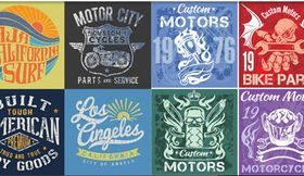 T-shirt Design Set 2 vectors