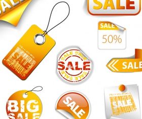 Sale tags collection vector