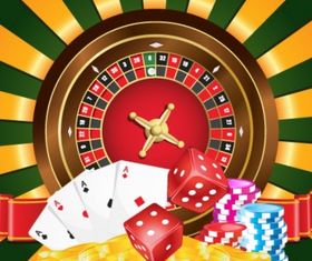 Casino poster illustration Free vector