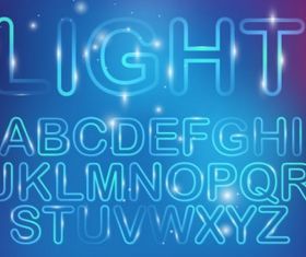 Neon light font Free vectors graphic