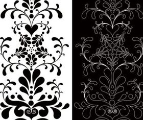 Black white patterns 01 vector