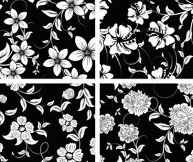 black white pattern 03 set vector