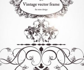 floral border decorations 04 vector