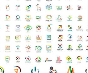 Creative Shiny Logotypes vector
