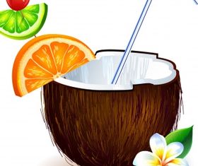 Coconut fruit Free vector graphics