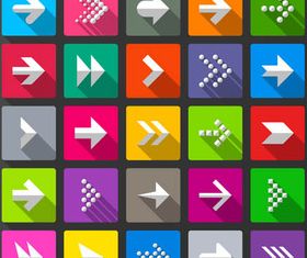 Flat Arrows Icons design vector