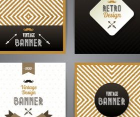 Retro style banners Free creative vector