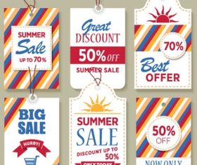 Sale tags Free set vector
