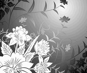 Trend line drawing flowers vector