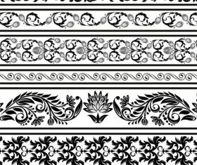 Black with white bandana patterns design vector 03 free download
