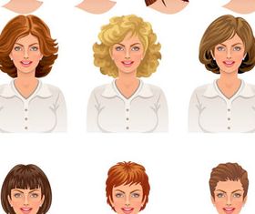 Woman Faces Avatars vector