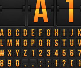 Scoreboard Alphabets Set 2 vector graphics