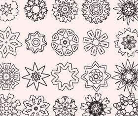 Handpainted pattern style 02 vector set