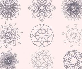 Handpainted pattern style 03 vector set
