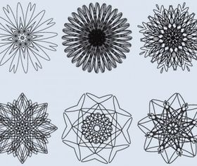 Handpainted pattern style 04 vector