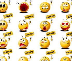 Funny Different Smiles 3 Illustration vector