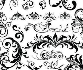 Ornamental Floral Elements 12 vector