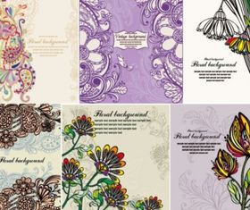 Delicate flowers exquisite flower vectors graphic