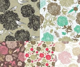 fashion flowers background Free set vector