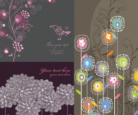 Traditional line drawing pattern vector graphic