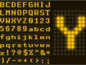 Digital LED Alphabets vector