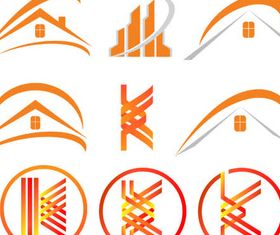 Real Estate Logo Set 14 vector graphics